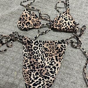 Leopard Print Bikini Set